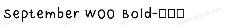 September W00 Bold字体转换